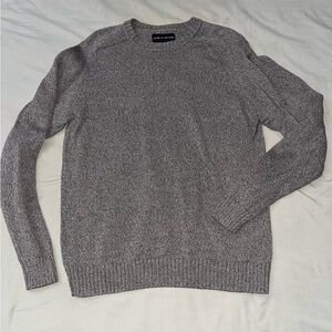 croft & barrow Heathered Taupe Knit Crewneck Sweater